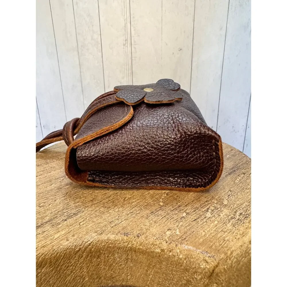 Portland Leather Blooming Wristlet Purse COLDBREW Wristlet FAST SHIP Brown Bag